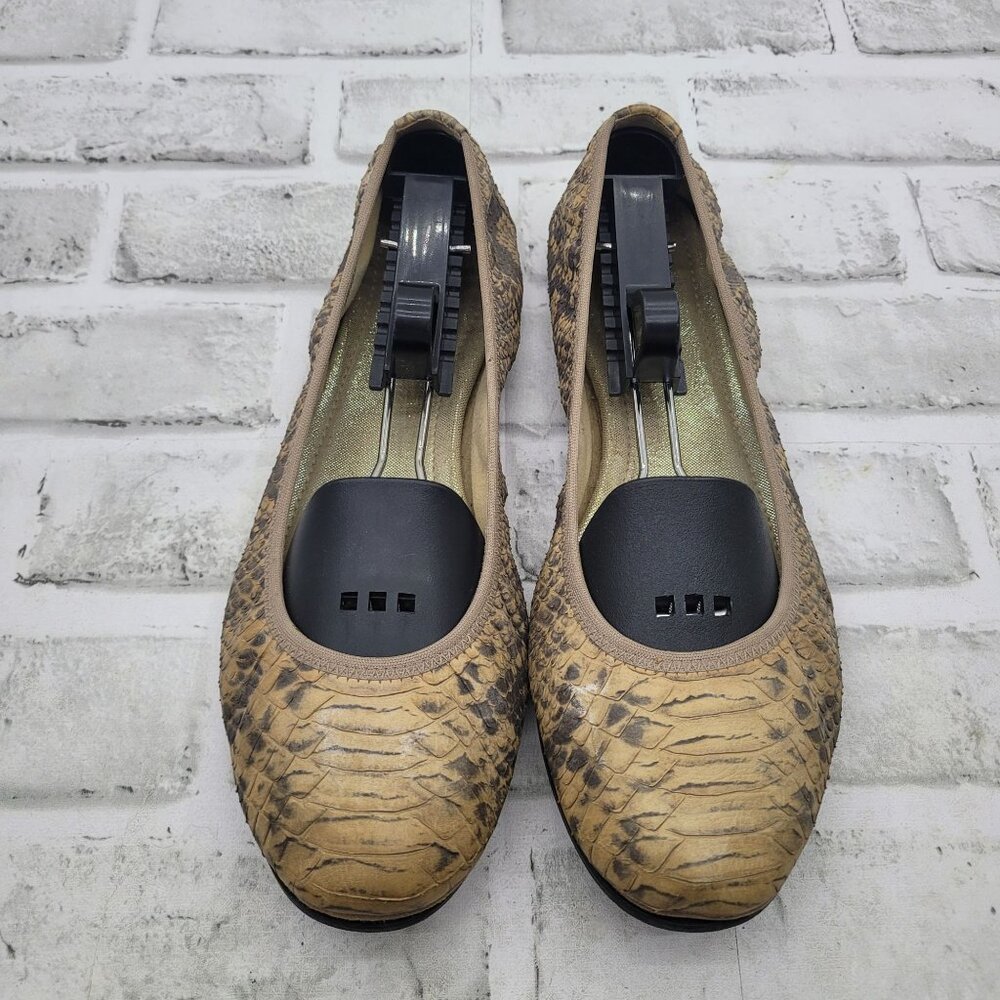 Rare Stuart Weitzman St. Barth Python Snake Flats… - image 2